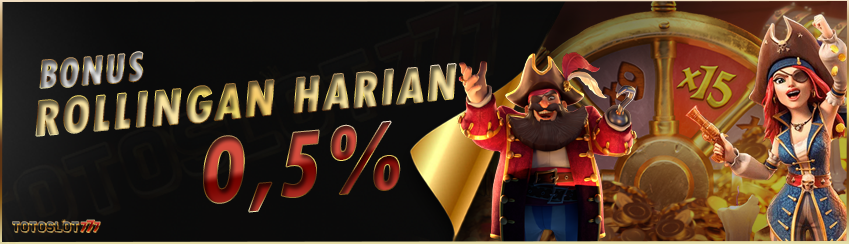 Bonus Rollingan SLOT Harian 0,5% KHUSUS SLOT
